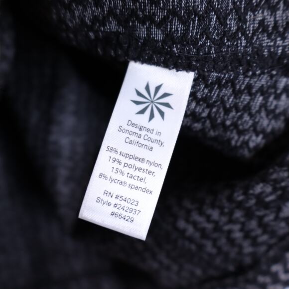 ATHLETA Heartbeat Hope Jacket Black Zigzag Full Zip Stretch Active Women's M - Picture 13 of 14